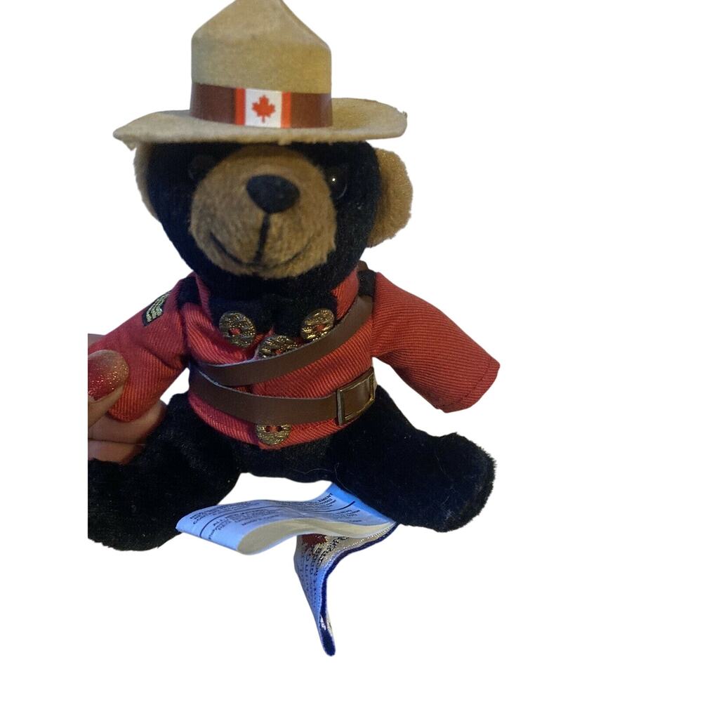 Wild Wonders Canada Canadian Mountie Mounted Bear Plush - 5”‎ Tall